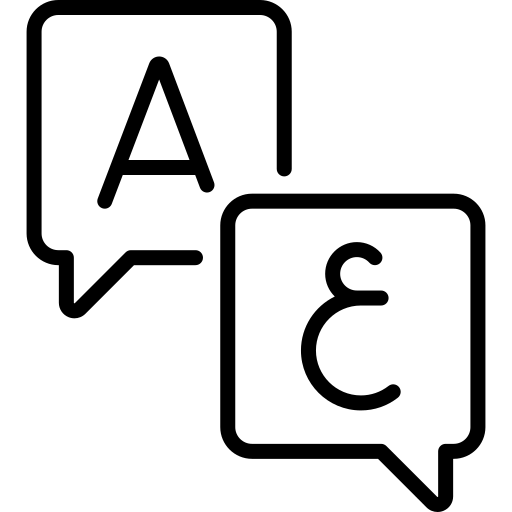 Arabic and English icon